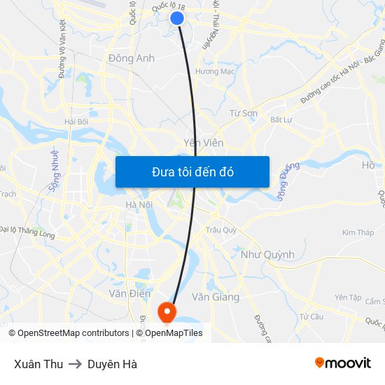 Xuân Thu to Duyên Hà map