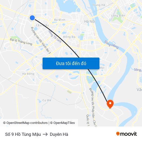 Số 9 Hồ Tùng Mậu to Duyên Hà map