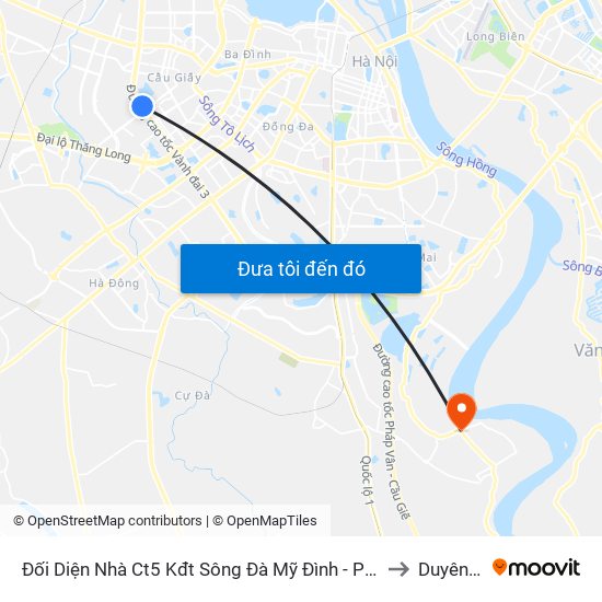 Đối Diện Nhà Ct5 Kđt Sông Đà Mỹ Đình - Phạm Hùng to Duyên Hà map