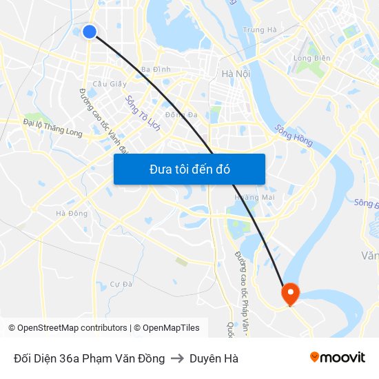 Đối Diện 36a Phạm Văn Đồng to Duyên Hà map