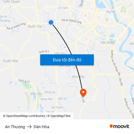 An Thượng to Dân Hòa map