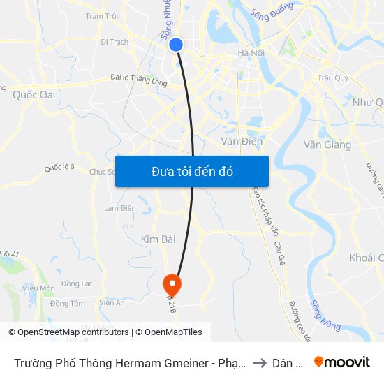 Trường Phổ Thông Hermam Gmeiner - Phạm Văn Đồng to Dân Hòa map