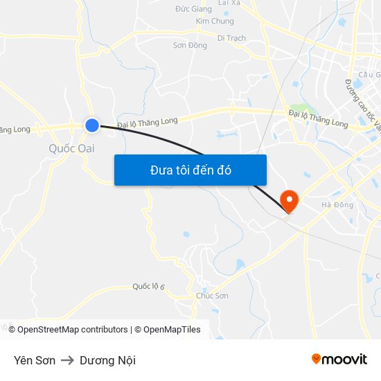 Yên Sơn to Dương Nội map