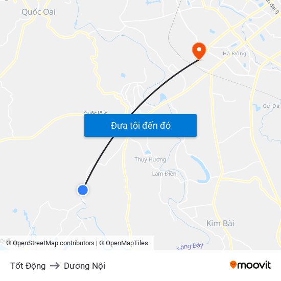 Tốt Động to Dương Nội map