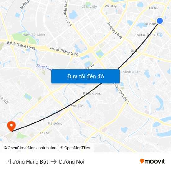 Phường Hàng Bột to Dương Nội map