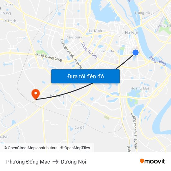Phường Đống Mác to Dương Nội map