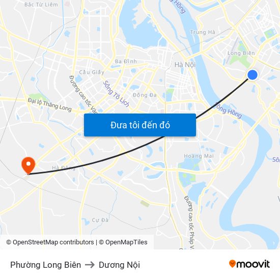 Phường Long Biên to Dương Nội map