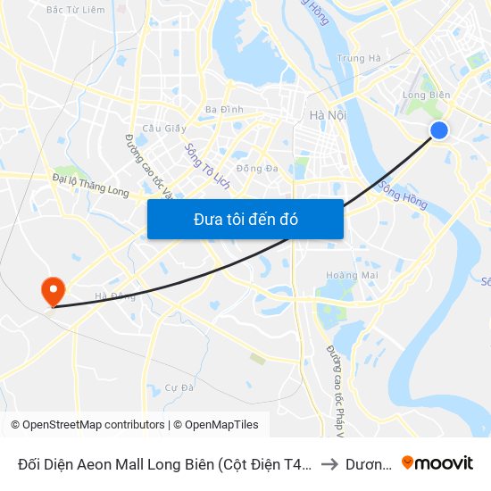 Đối Diện Aeon Mall Long Biên (Cột Điện T4a/2a-B Đường Cổ Linh) to Dương Nội map