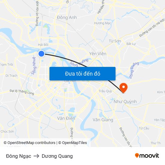 Đông Ngạc to Dương Quang map