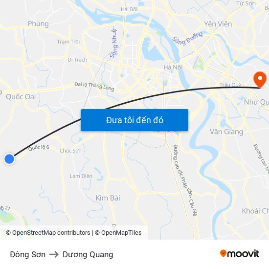 Đông Sơn to Dương Quang map