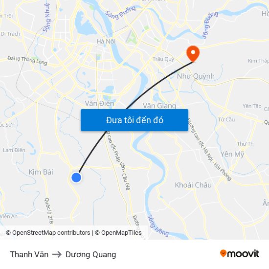 Thanh Văn to Dương Quang map