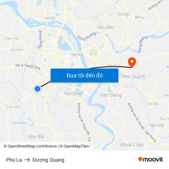 Phú La to Dương Quang map