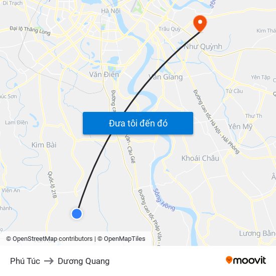 Phú Túc to Dương Quang map