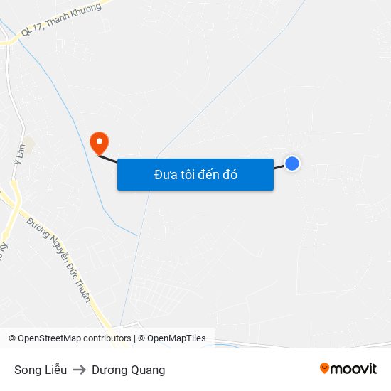 Song Liễu to Dương Quang map