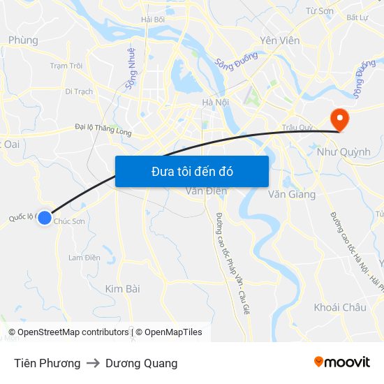 Tiên Phương to Dương Quang map