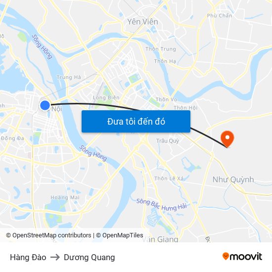 Hàng Đào to Dương Quang map