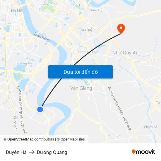 Duyên Hà to Dương Quang map