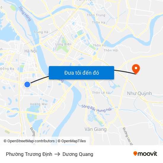 Phường Trương Định to Dương Quang map