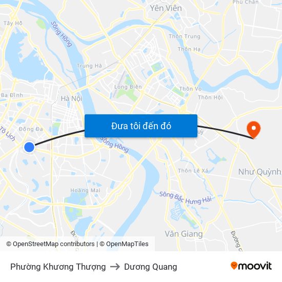 Phường Khương Thượng to Dương Quang map