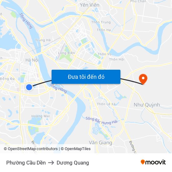 Phường Cầu Dền to Dương Quang map