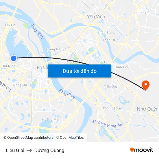 Liễu Giai to Dương Quang map