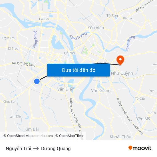Nguyễn Trãi to Dương Quang map