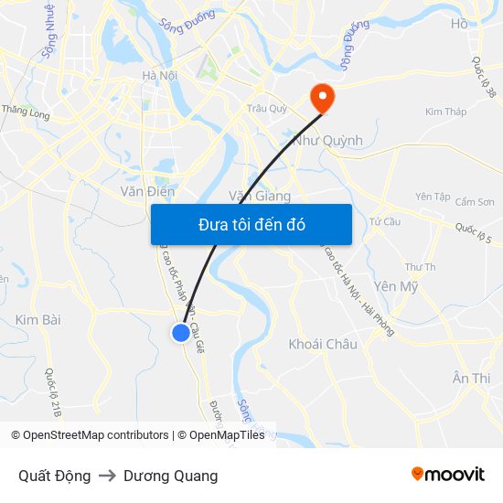 Quất Động to Dương Quang map