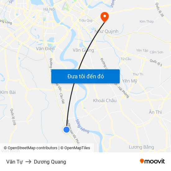 Văn Tự to Dương Quang map