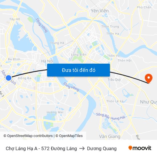 Chợ Láng Hạ A - 572 Đường Láng to Dương Quang map