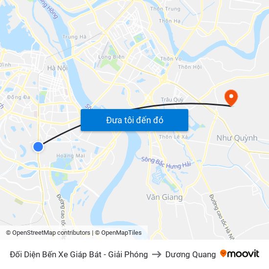 Đối Diện Bến Xe Giáp Bát - Giải Phóng to Dương Quang map