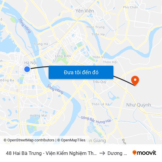 48 Hai Bà Trưng - Viện Kiểm Nghiệm Thuốc Trung Ương to Dương Quang map