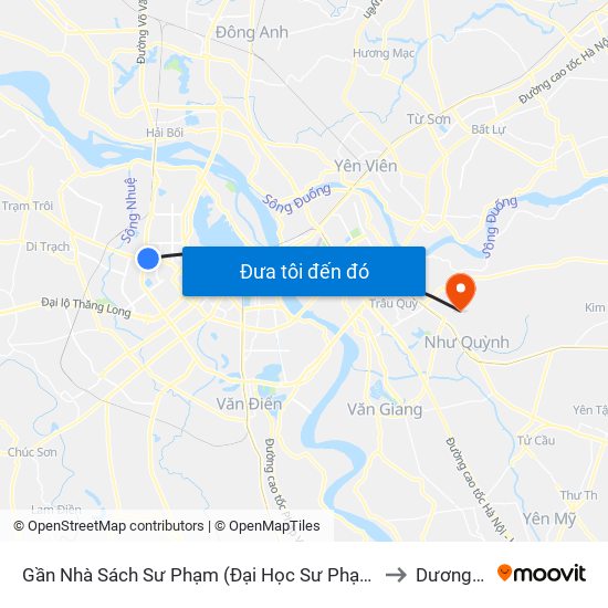 Gần Nhà Sách Sư Phạm (Đại Học Sư Phạm Hà Nội) - 136 Xuân Thủy to Dương Quang map