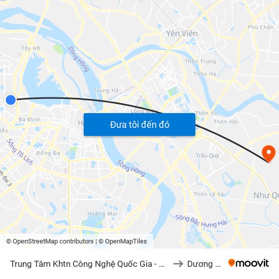 Trung Tâm Khtn Công Nghệ Quốc Gia - 18 Hoàng Quốc Việt to Dương Quang map