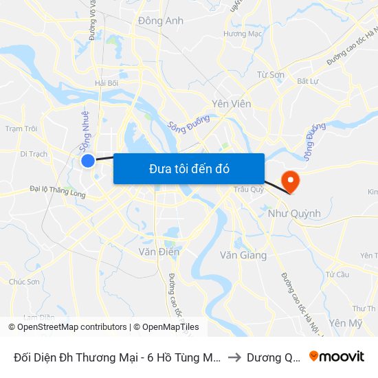 Đối Diện Đh Thương Mại - 6 Hồ Tùng Mậu (Cột Sau) to Dương Quang map