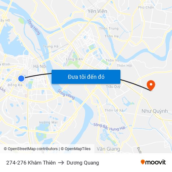 274-276 Khâm Thiên to Dương Quang map
