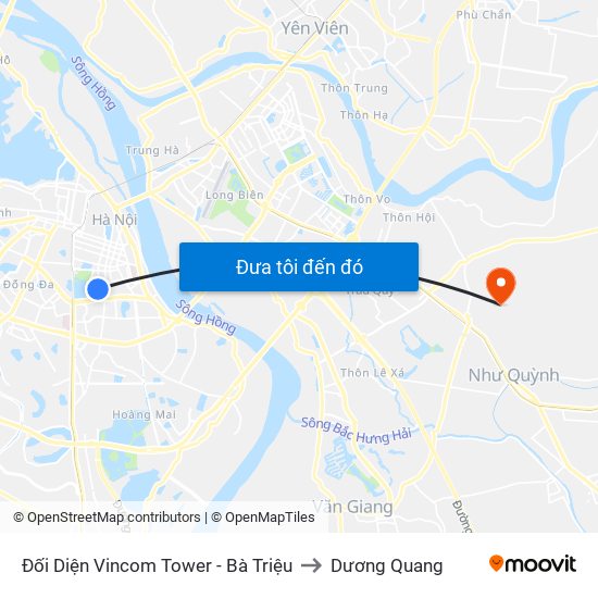 Đối Diện Vincom Tower - Bà Triệu to Dương Quang map