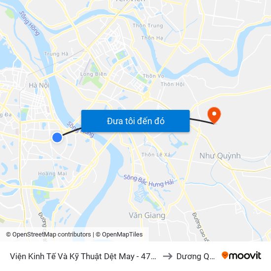 Viện Kinh Tế Và Kỹ Thuật Dệt May - 478 Minh Khai to Dương Quang map