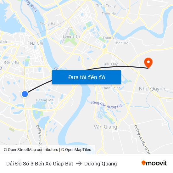 Dải Đỗ Số 3 Bến Xe Giáp Bát to Dương Quang map