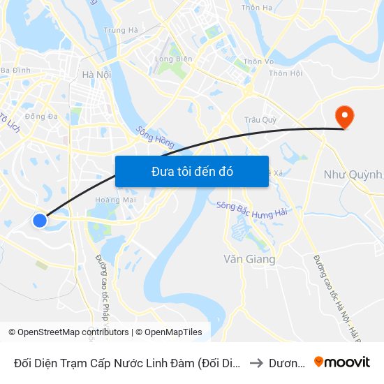 Đối Diện Trạm Cấp Nước Linh Đàm (Đối Diện Chung Cư Hh1c) - Nguyễn Hữu Thọ to Dương Quang map