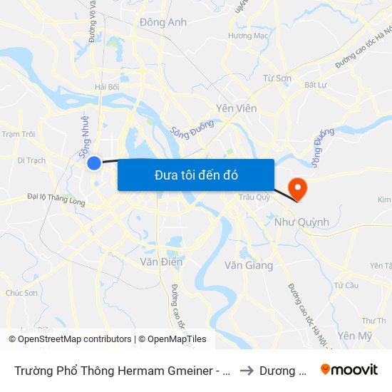 Trường Phổ Thông Hermam Gmeiner - Phạm Văn Đồng to Dương Quang map