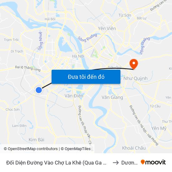 Đối Diện Đường Vào Chợ La Khê (Qua Ga Metro La Khê) - 405 Quang Trung (Hà Đông) to Dương Quang map