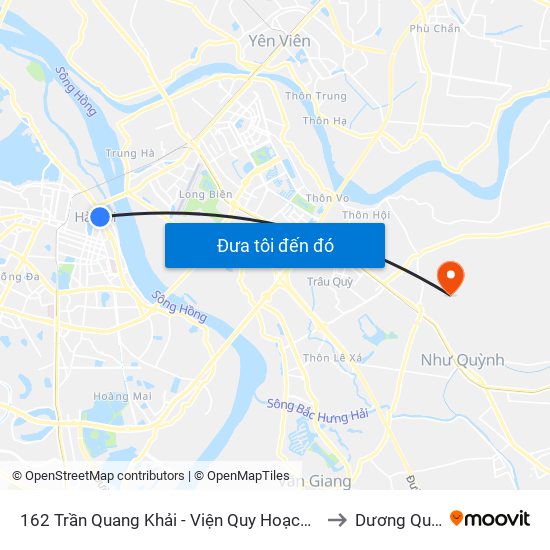 162 Trần Quang Khải - Viện Quy Hoạch Thủy Lợi to Dương Quang map