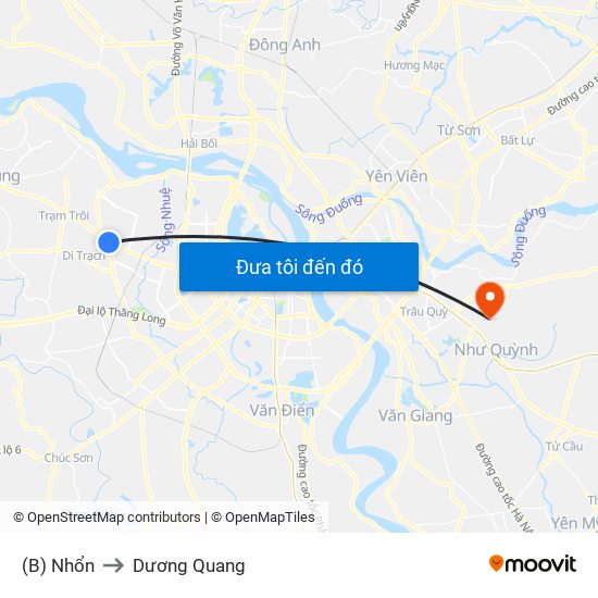 (B) Nhổn to Dương Quang map