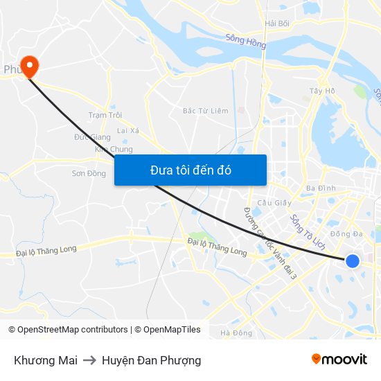 Khương Mai to Huyện Đan Phượng map