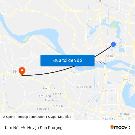 Kim Nỗ to Huyện Đan Phượng map