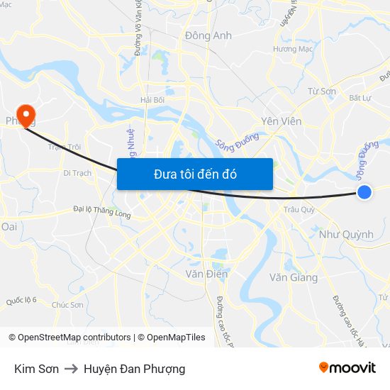 Kim Sơn to Huyện Đan Phượng map