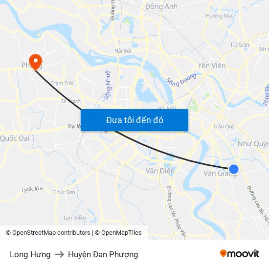 Long Hưng to Huyện Đan Phượng map