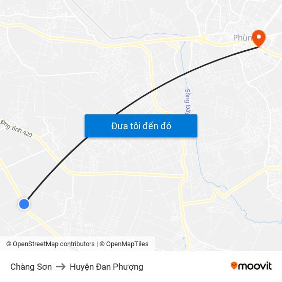 Chàng Sơn to Huyện Đan Phượng map