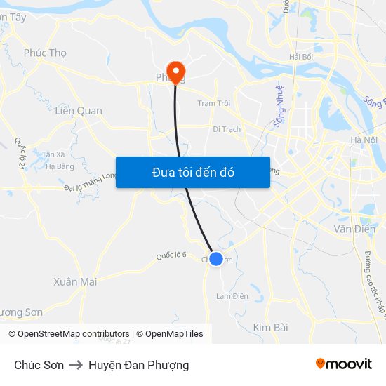 Chúc Sơn to Huyện Đan Phượng map