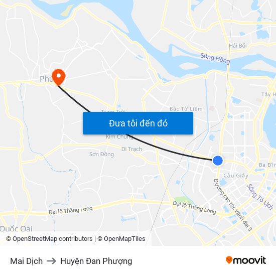 Mai Dịch to Huyện Đan Phượng map
